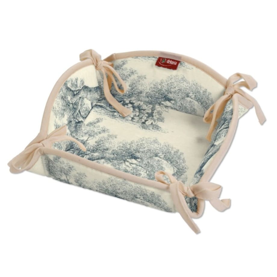 Koszyk, scenki rodzajowe w kolorze niebieskim na tle ecru, 20 x 20 cm, Avinon