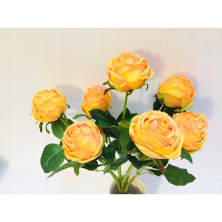 BUKIET DUŻY RÓŻA sztuczna LIŚCIE do flakonu święta grób cmentarz stroik