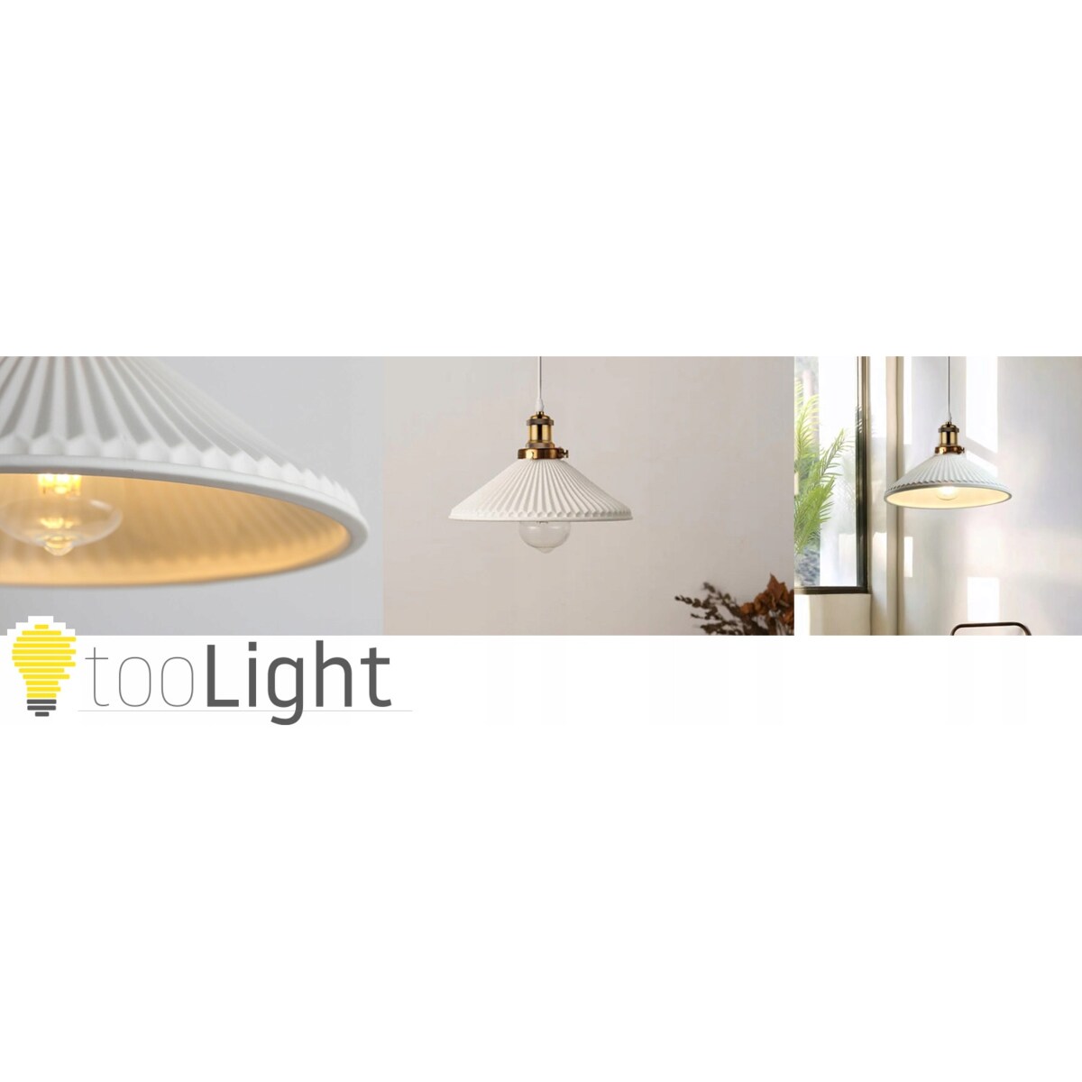 Lampa Sufitowa Wisząca Ceramiczna Biała Retro