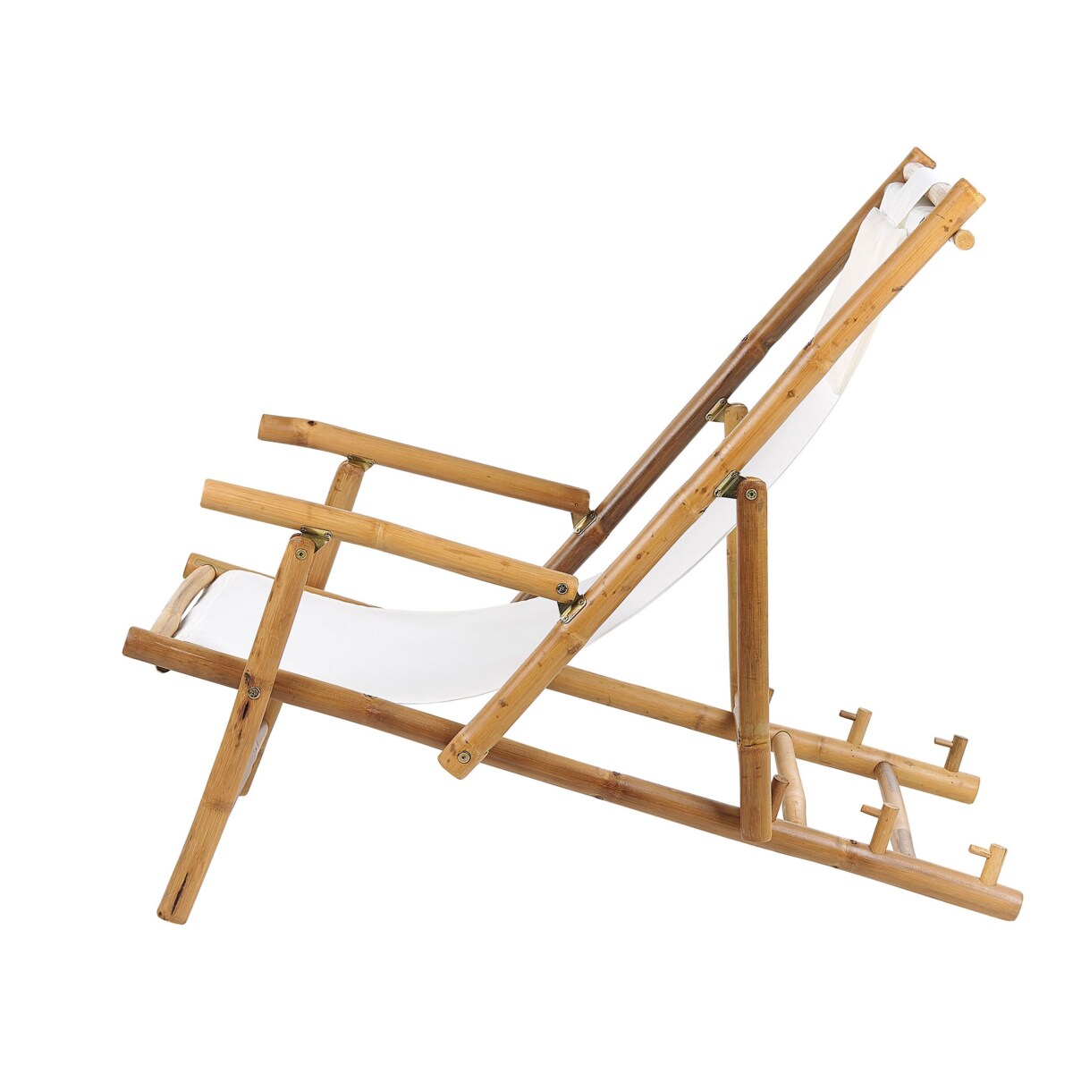 Zestaw mebli balkonowych bambusowy jasne drewno z białym ATRANI /SPELLO