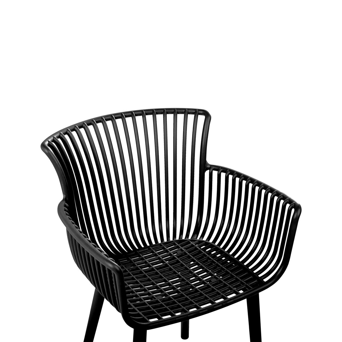 Zestaw 4 krzeseł do jadalni czarny PESARO