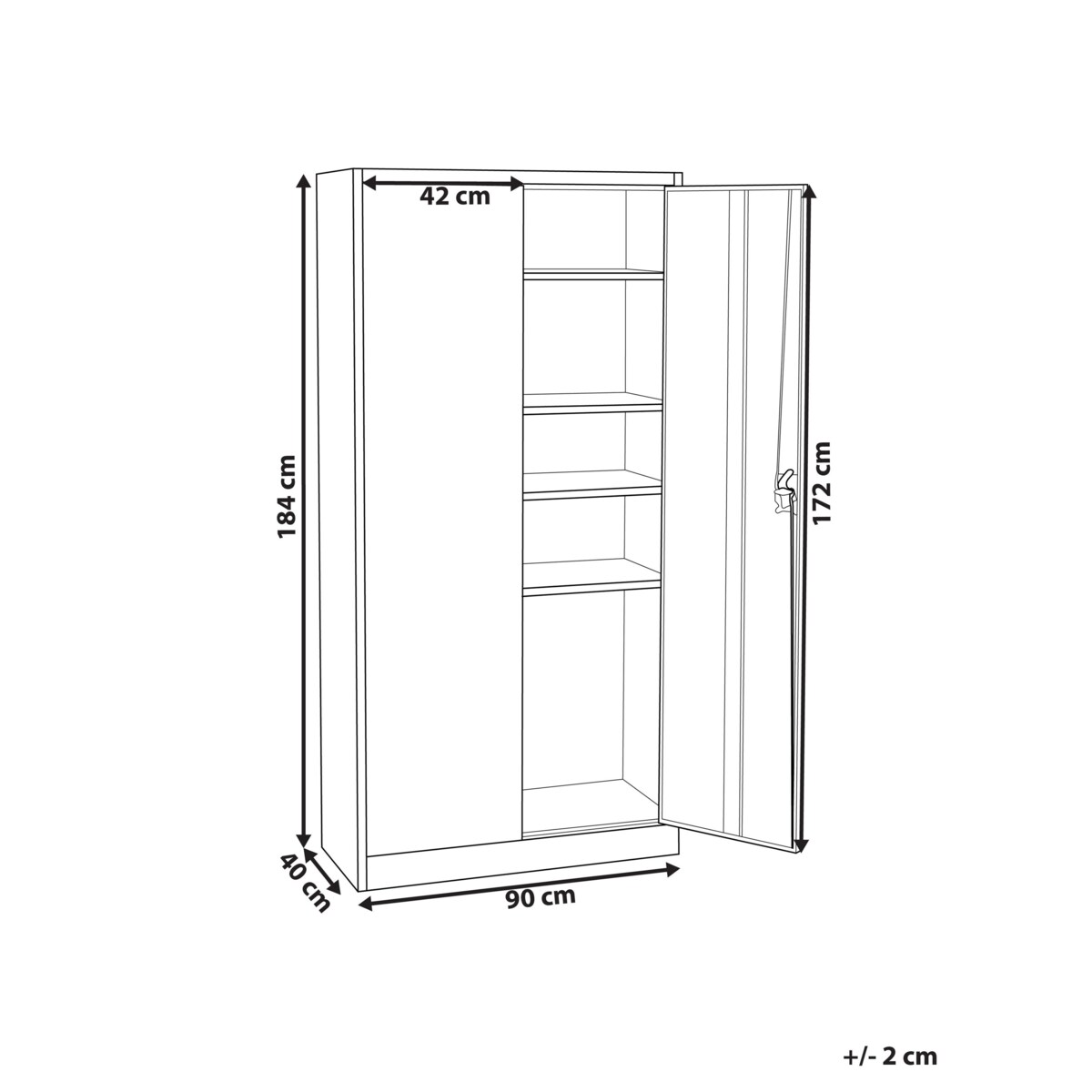Szafka biurowa FELDSPAR Metal Czerwony