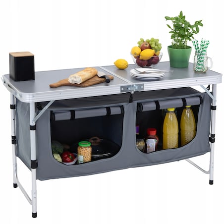 KUCHNIA TURYSTYCZNA SZAFKA stół składany ogrodowy walizka KEMPINGOWY stolik