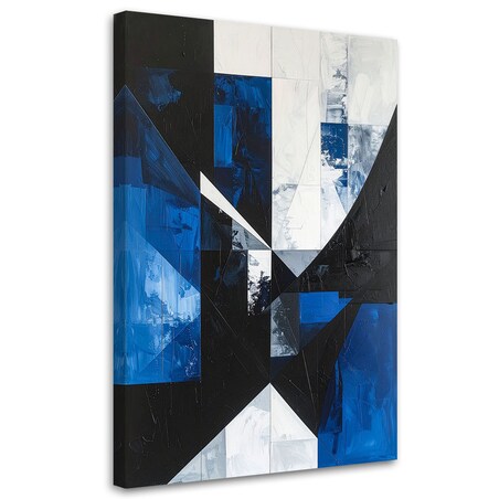 Obraz do salonu sypialni biura, Abstrakcja kształty geometryczne niebieski