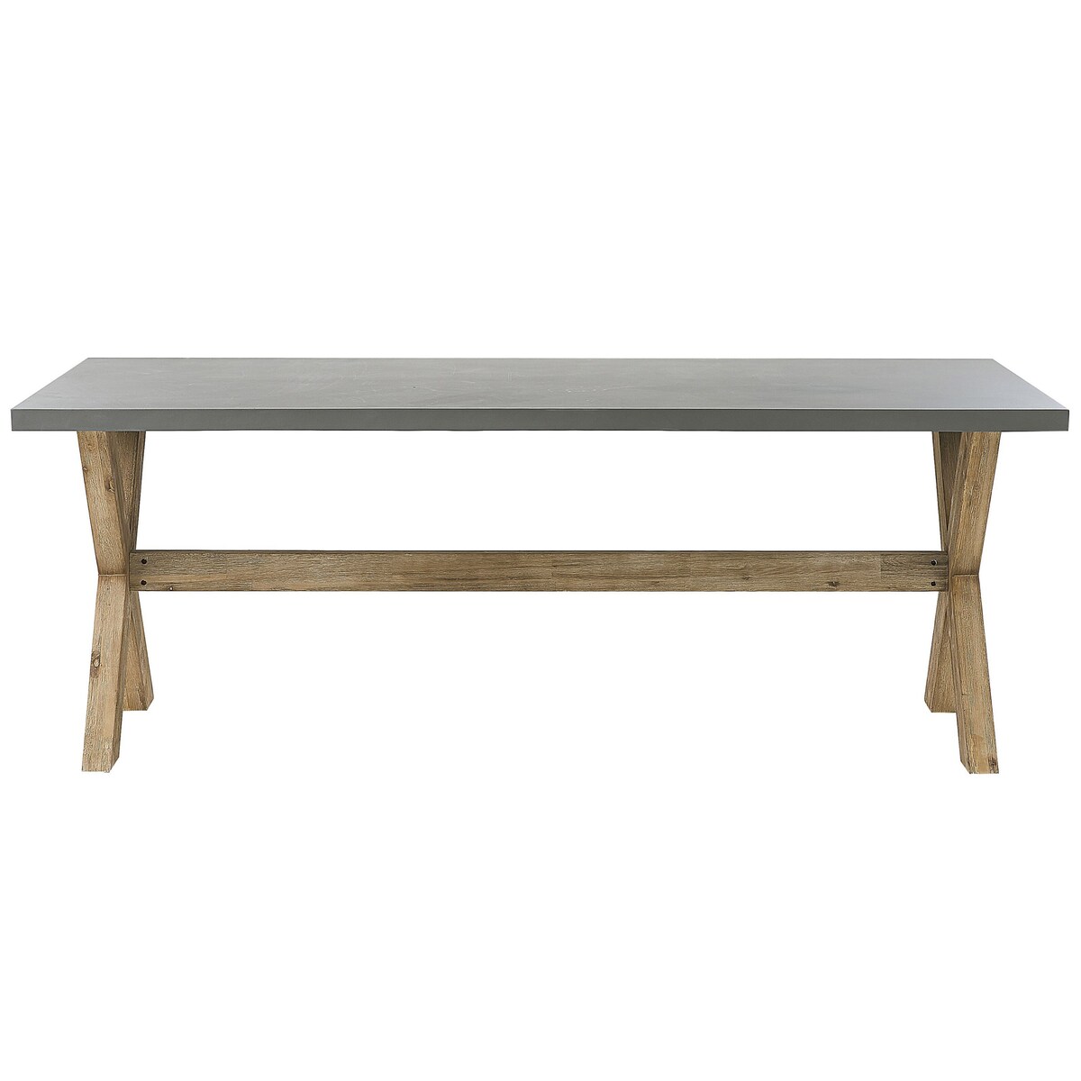 Zestaw ogrodowy stół i 2 ławki szary OLBIA