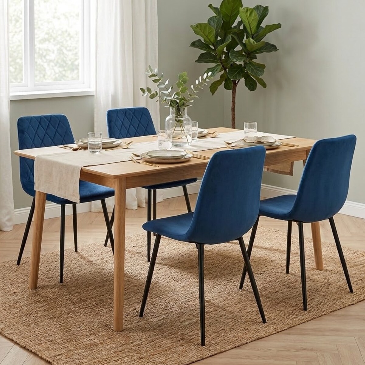 Krzesło tapicerowane pikowane wygodne nowoczesne do kuchni jadalni