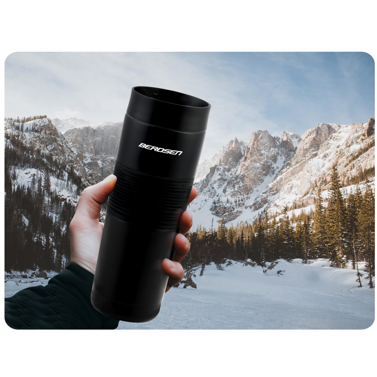 Kubek termiczny termos do samochodu na kawę herbatę Berdsen