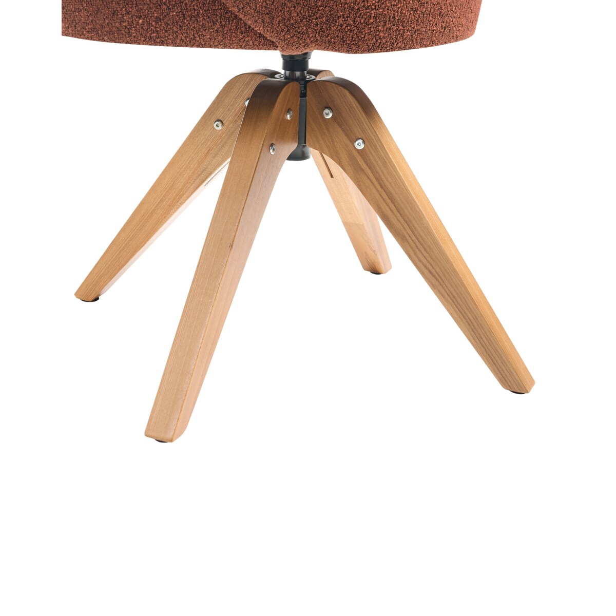 Krzesło do jadalni Obrotowy MARCY Boucle Pomarańczowy