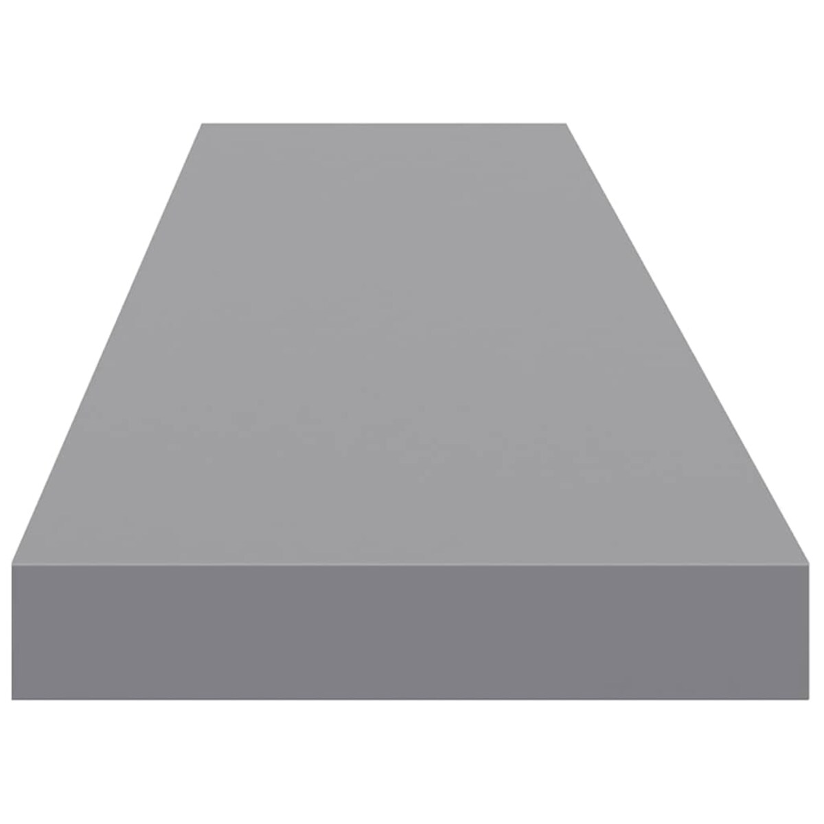 vidaXL Półki ścienne, 4 szt., szare, 120x23,5x3,8 cm, MDF