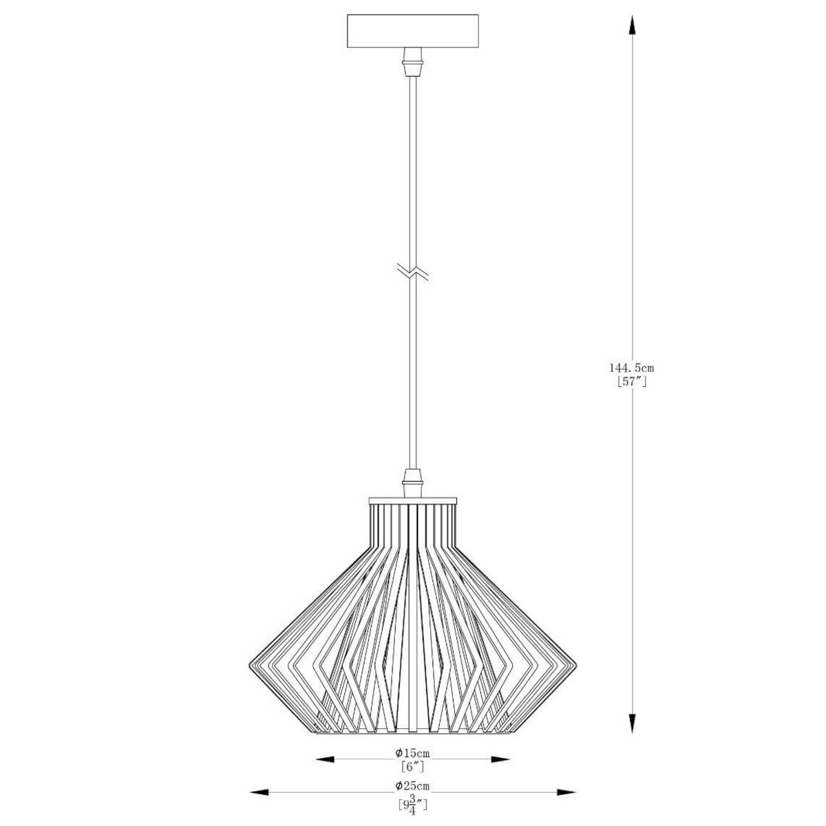 Metalowa lampa zwisowa do salonu Dolia A8080-BK Zumaline czarna