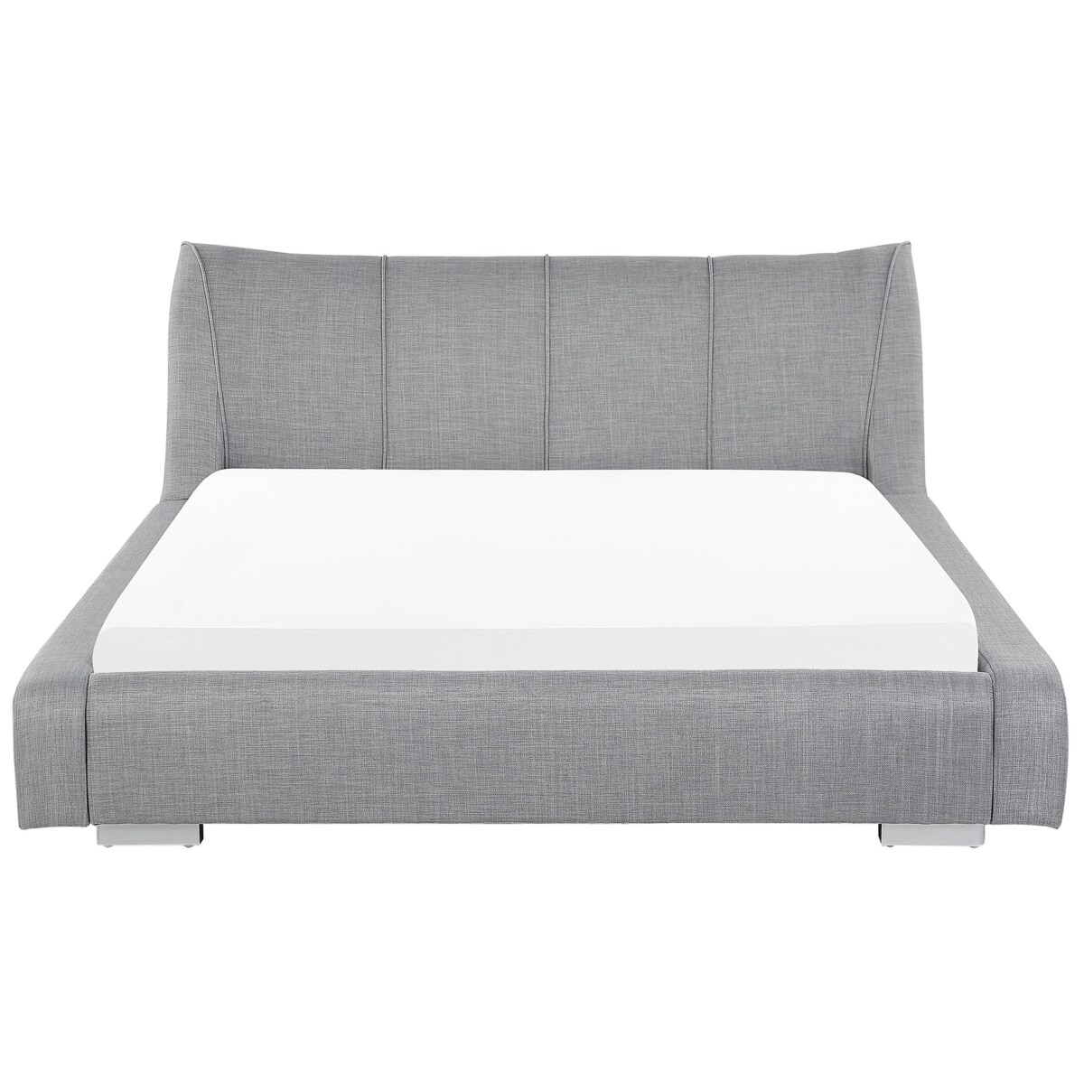 Łóżko tapicerowane 180 x 200 cm szare NANTES