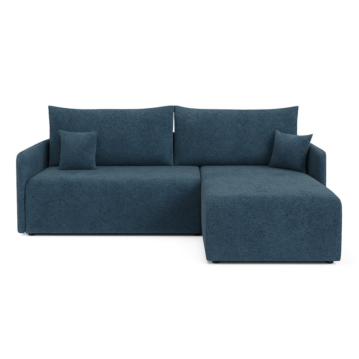 Narożnik z funkcją spania VALIA i pojemnikiem na pościel, granatowy