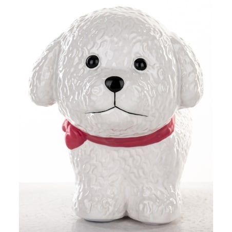 Skarbonka ceramiczna - 12,5x10x3,5 cm piesek LADY