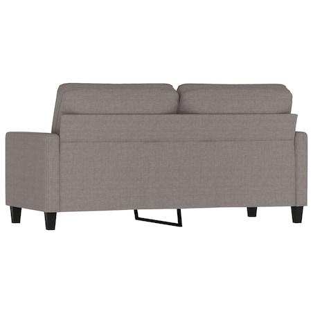 vidaXL Sofa 2-osobowa, kolor taupe, 140 cm, tapicerowana tkaniną