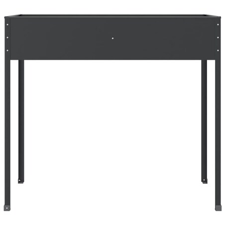 vidaXL Donica ogrodowa, antracytowa, 100,5x40,5x90 cm, stal