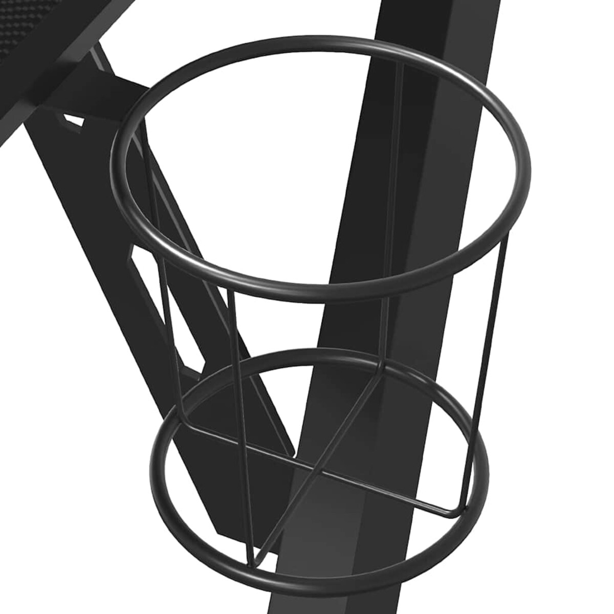 vidaXL Biurko do gier z nogami w kształcie Y, czarne, 90x60x75 cm