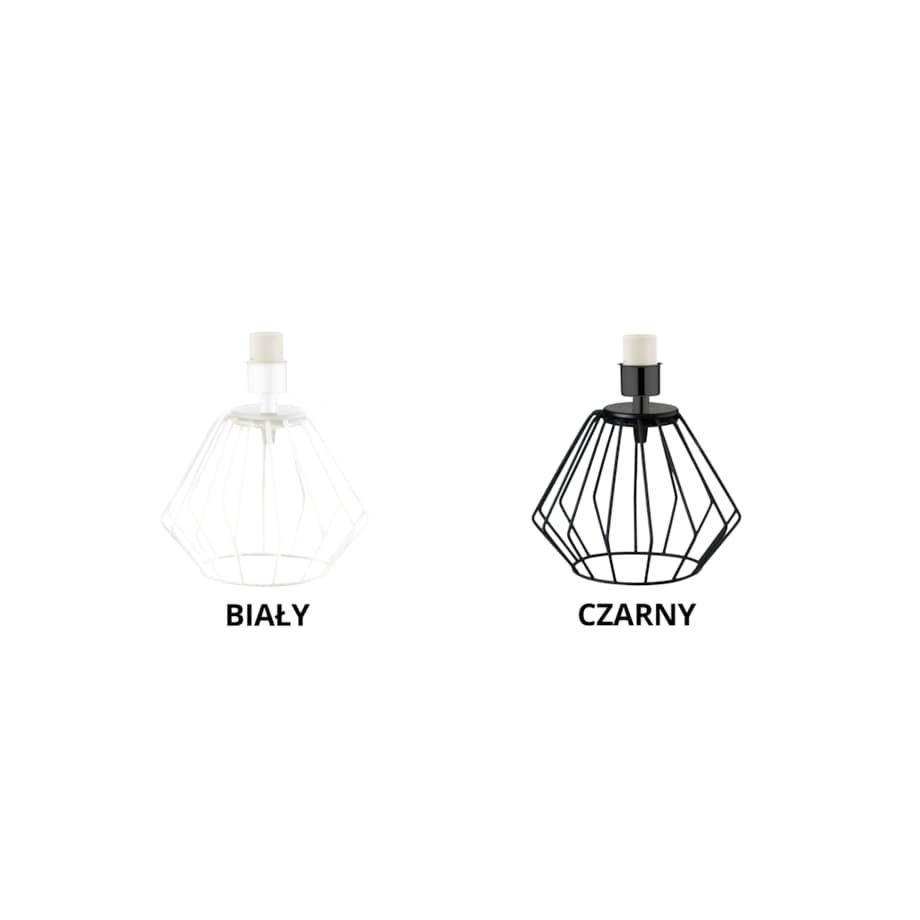 Lampka nocna na biurko lampa biurkowa druciana LED z abażurem walec LANA