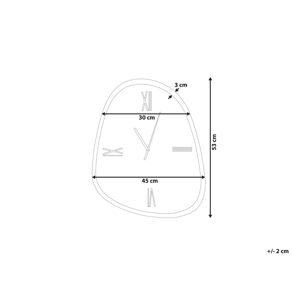 Zegar ścienny CASTALLA 45 cm Ciemnobrązowy