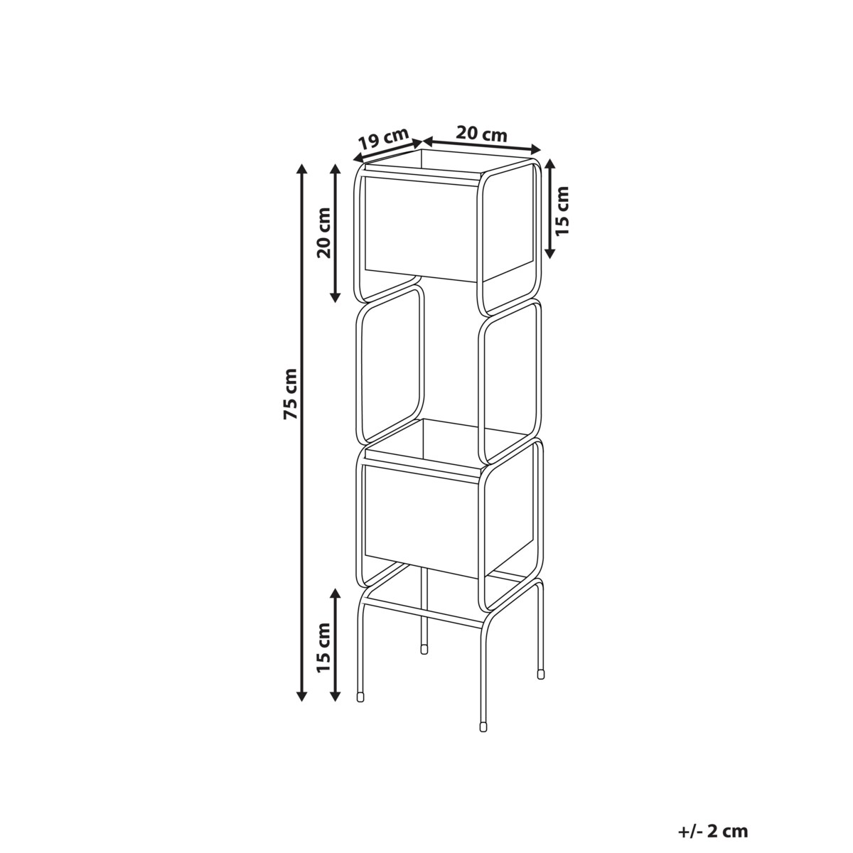 Doniczka na stojaku metalowa czarna COTINUS