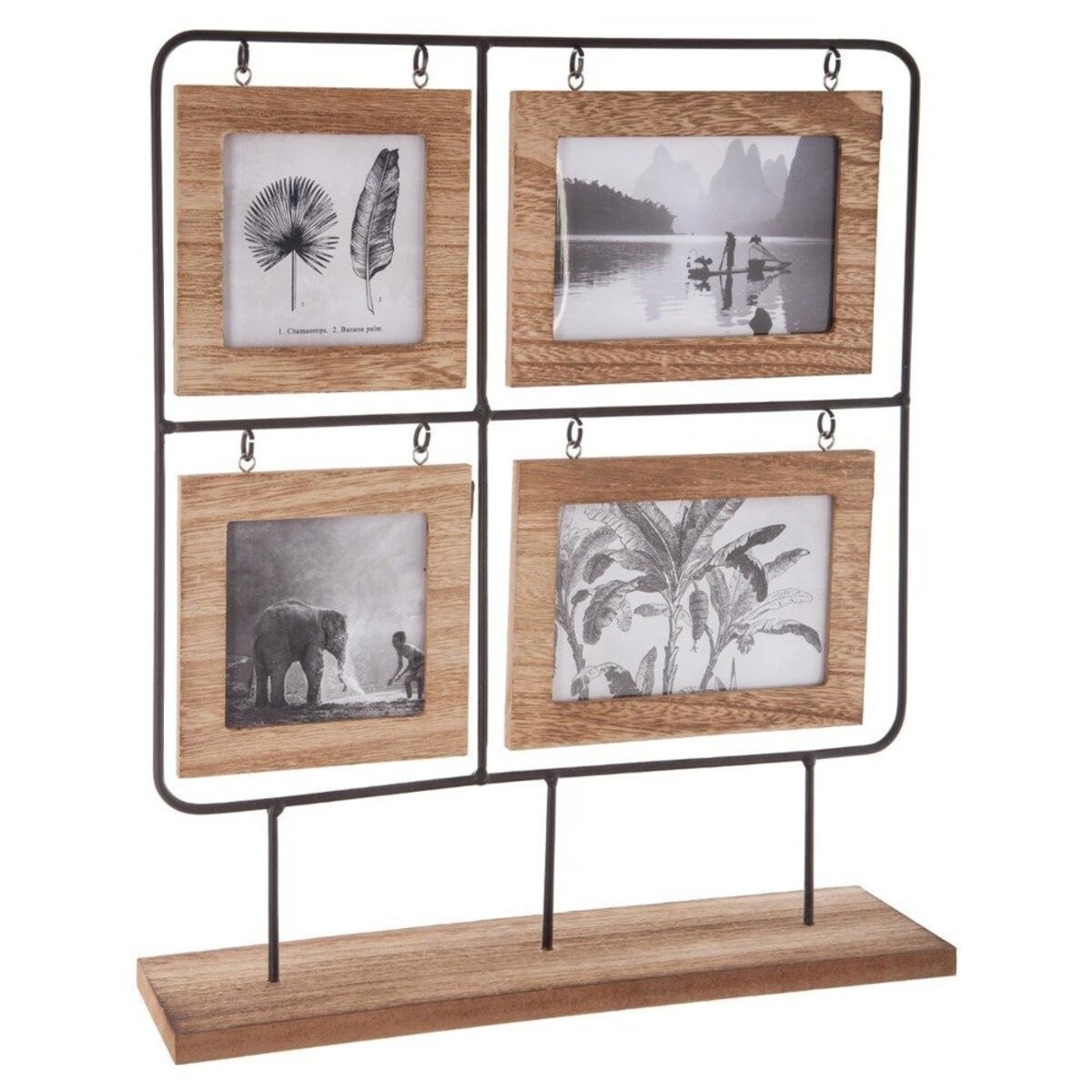 Drewniana ramka na 4 zdjęcia, stojąca ramka - mini galeria 42 x 36 cm