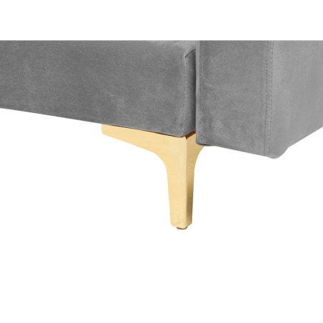 Sofa trzyosobowa ABERDEEN Szary Welur