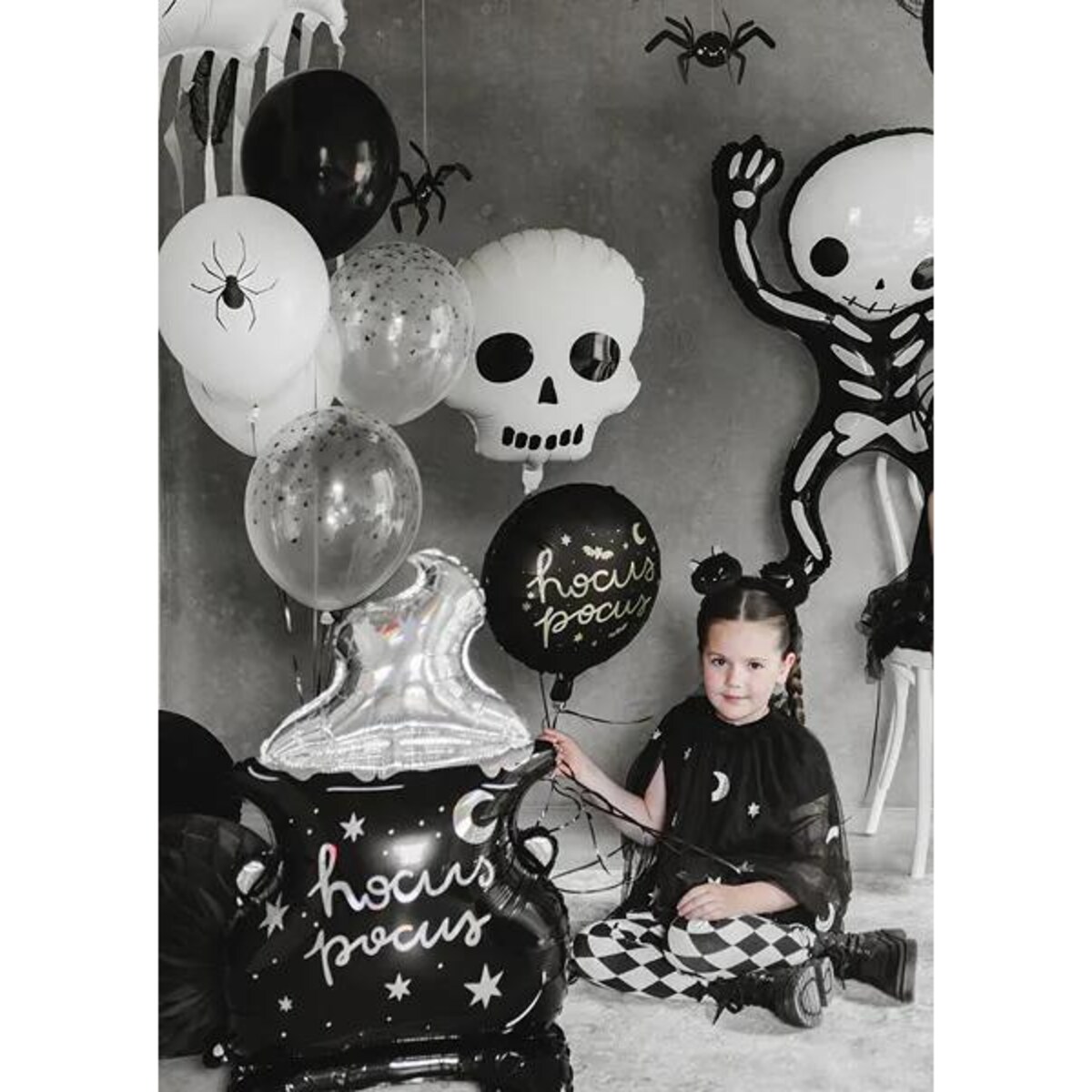 Balon foliowy Czaszka, 36x41 cm, mix