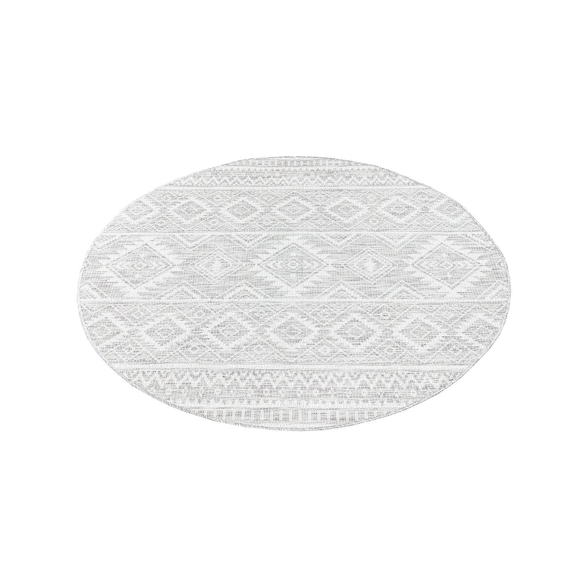 Dywan okrągły na zewnątrz i do wnętrz boho Paloa 35220 Szary 200x200