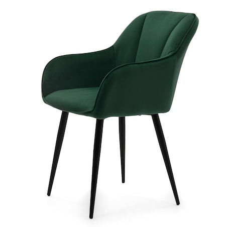Krzesło tapicerowane welurowe LAGO velvet aksamit zielone