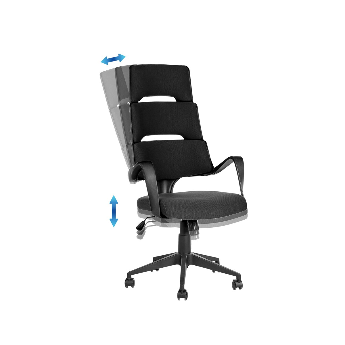 Krzesło biurowe regulowane czarne GRANDIOSE