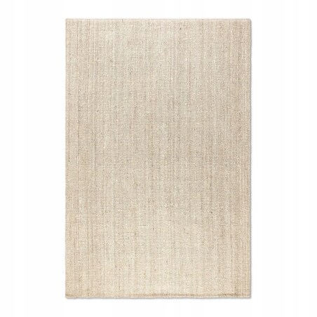Dywan jutowy do salonu 200x290cm, naturalny kremowy dywan z juty