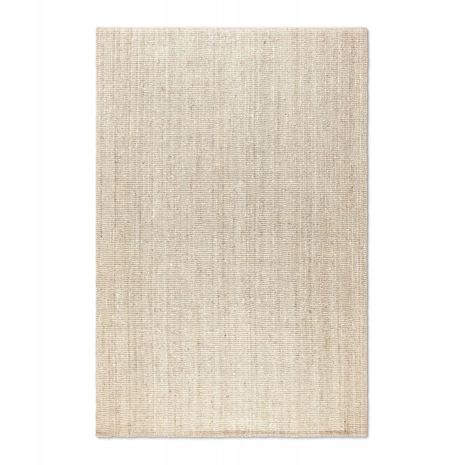 Dywan jutowy do salonu 200x290cm, naturalny kremowy dywan z juty