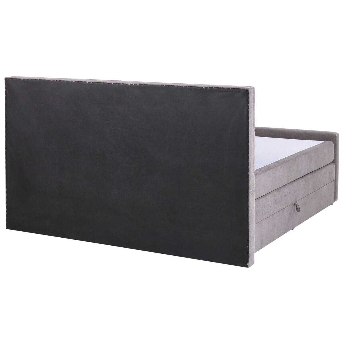 Łóżko kontynentalne z pojemnikami 180 x 200 cm beżowoszare ARISTOCRAT