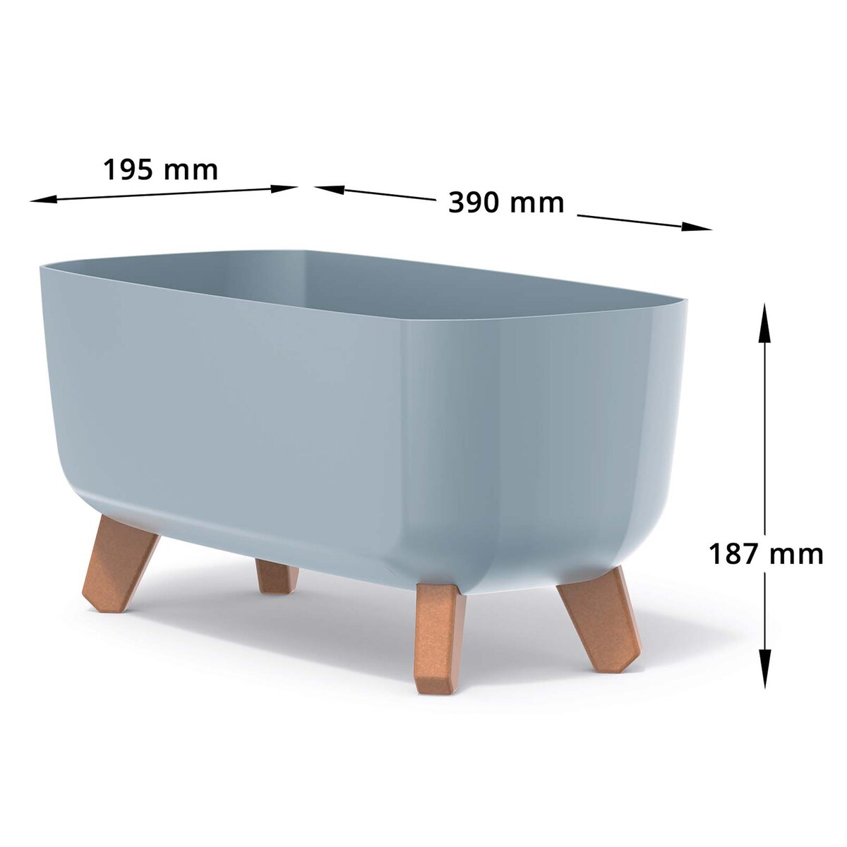 Donica Na Cmentarz Skrzynka Korytko Doniczka Na Wszystkich Świętych Gracia Case 39 Cm Szara