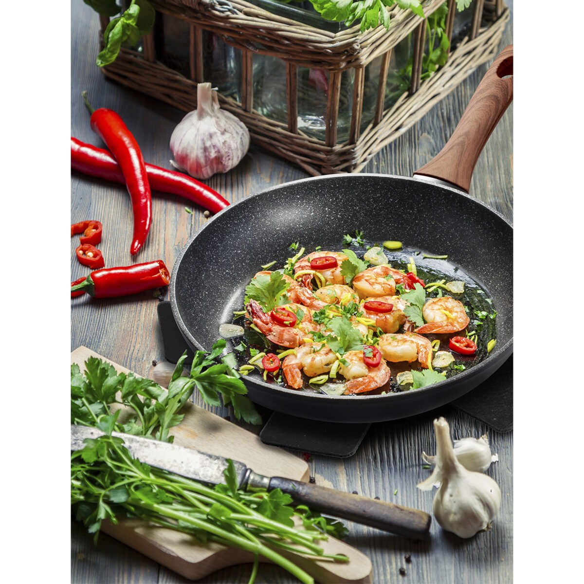 Zestaw patelni 3 ele. 20/24/28 cm BERLINGER HAUS Ebony Rosewood