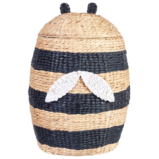 Kosz pleciony pszczoła z hiacyntu wodnego naturalny KNYSNA
