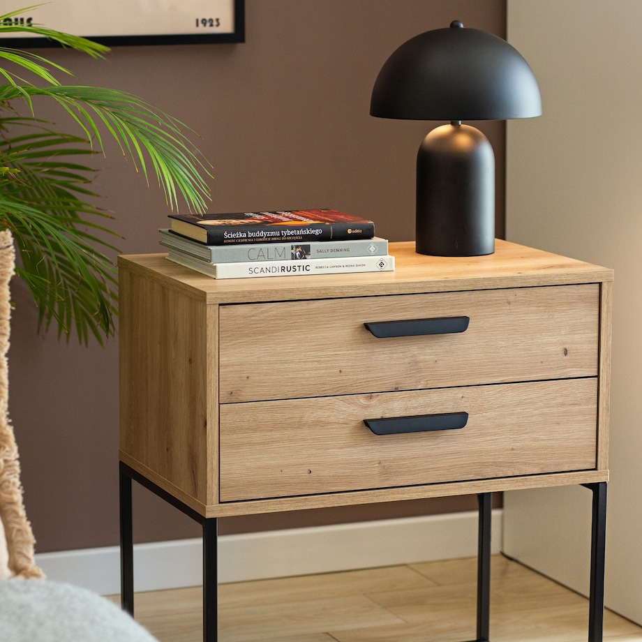 Konsimo RECTUS Zestaw stolików nocnych 2szt.w kolorze dębu artisan