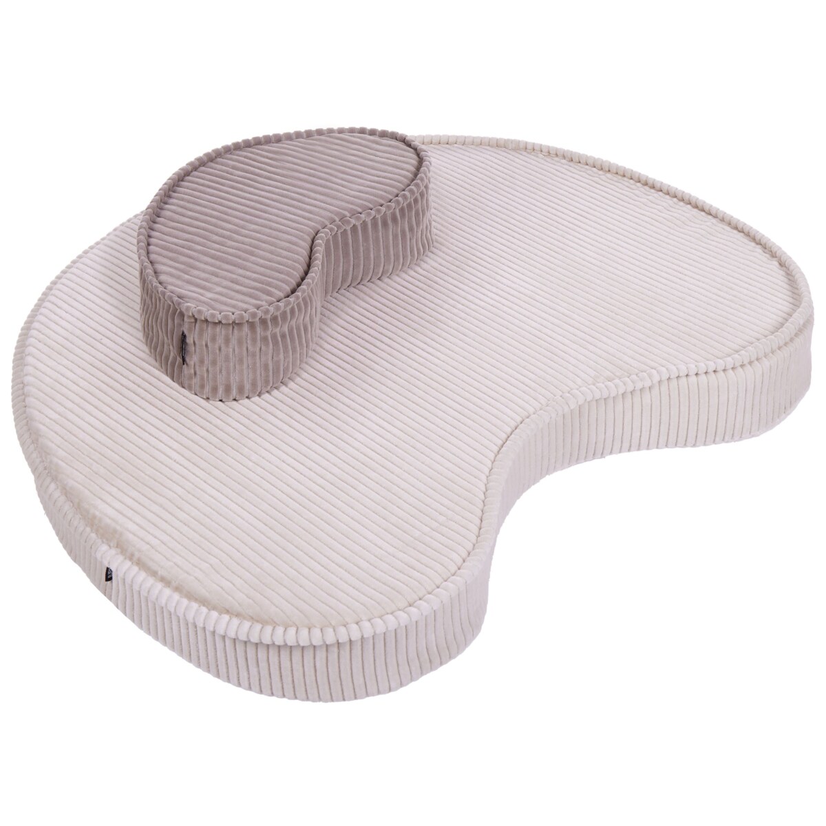 Poduszka podłogowa Pufa dla dzieci NILI Welur Jasnobeżowy