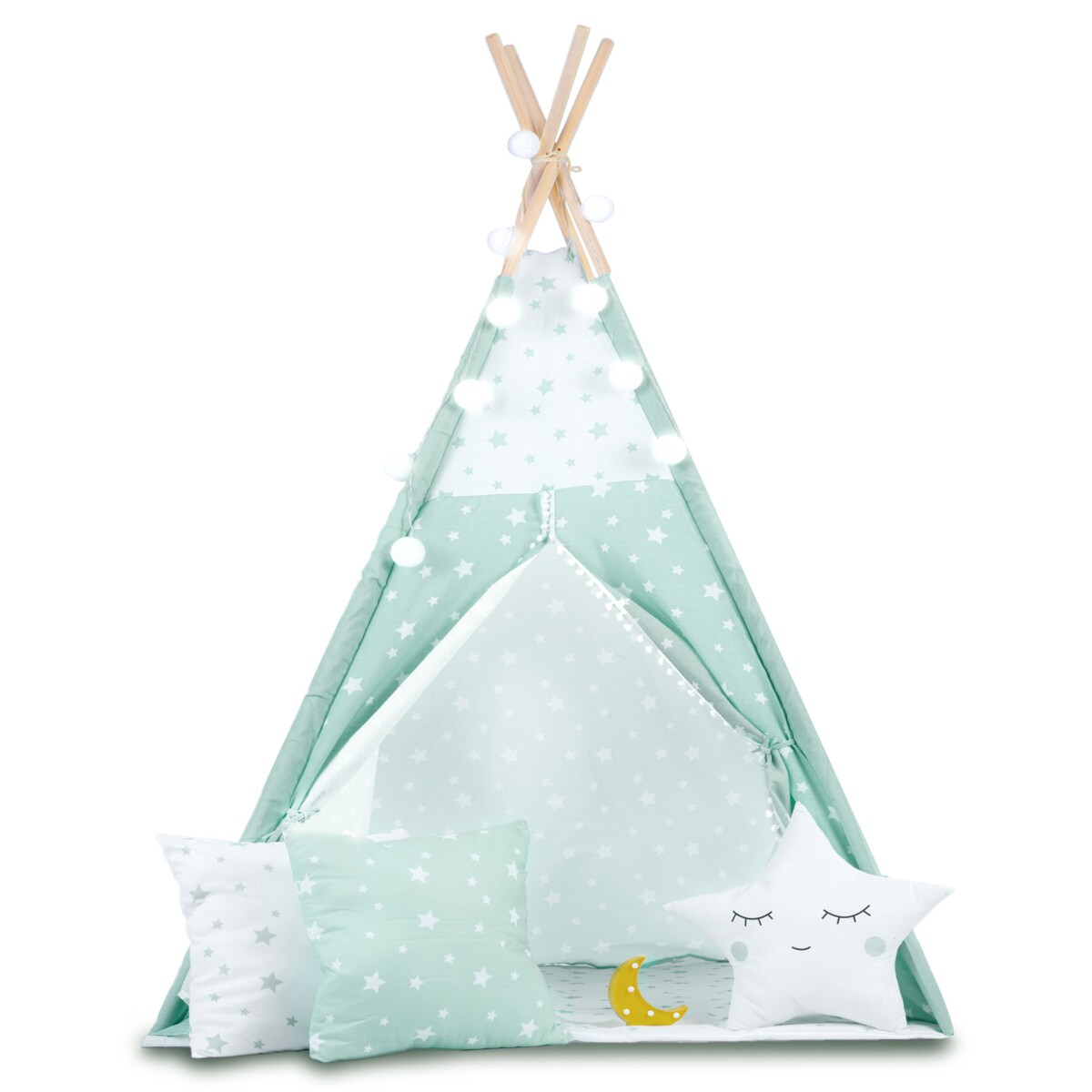 TIPI namiot dla dzieci TEEPEE Girlanda Poduszki Nukido