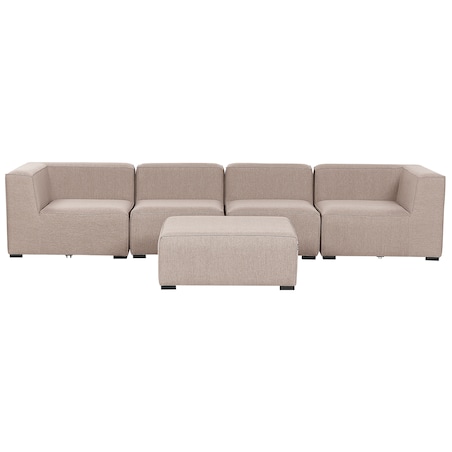 Sofa ogrodowa z otomaną dla 4 osób AREZZO Beżowy Modułowy