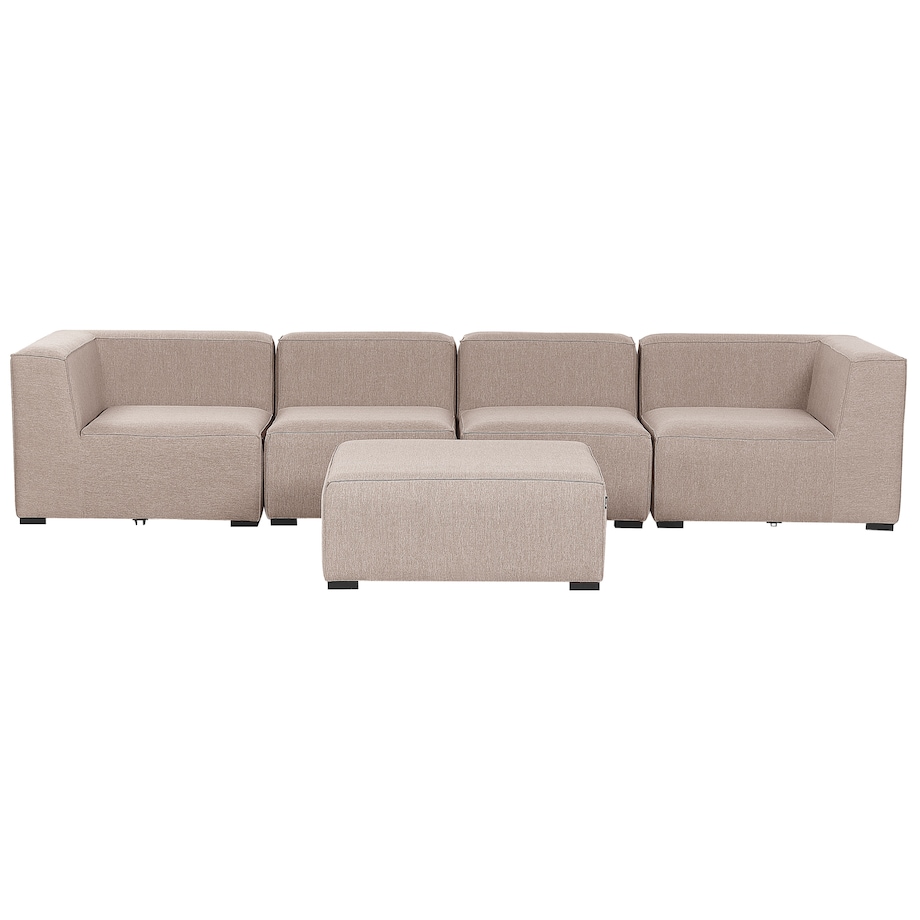 Sofa ogrodowa z otomaną dla 4 osób AREZZO Beżowy Modułowy