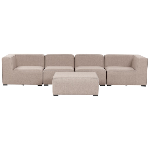 Sofa ogrodowa z otomaną dla 4 osób AREZZO Beżowy Modułowy