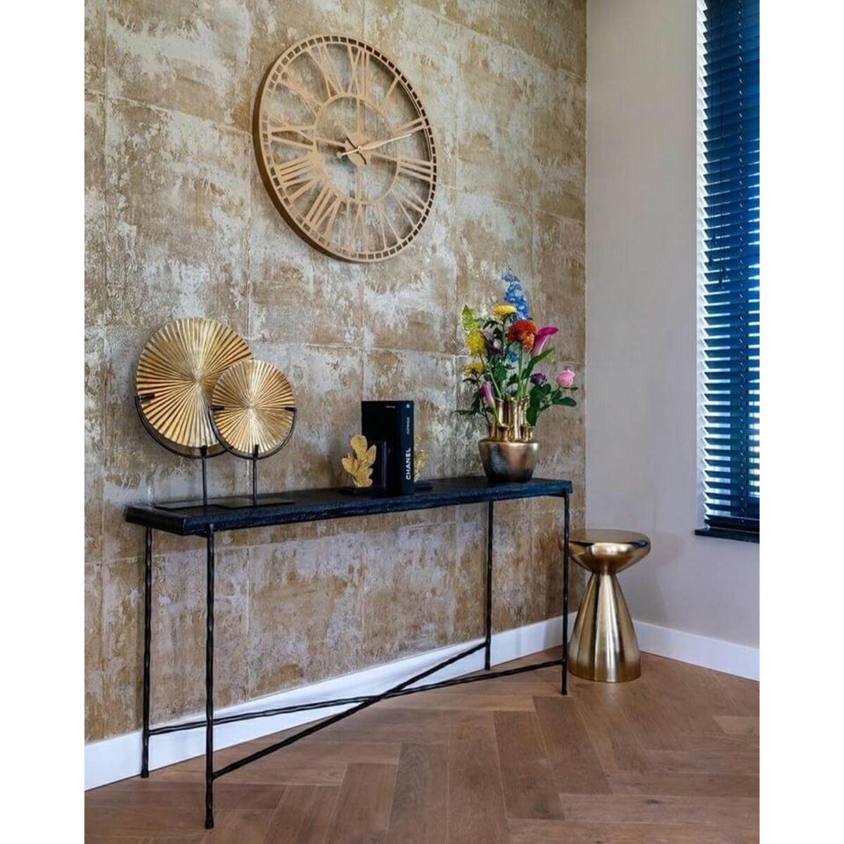 Stolik nowoczesny Arlo 825166 King Home metalowy złoty