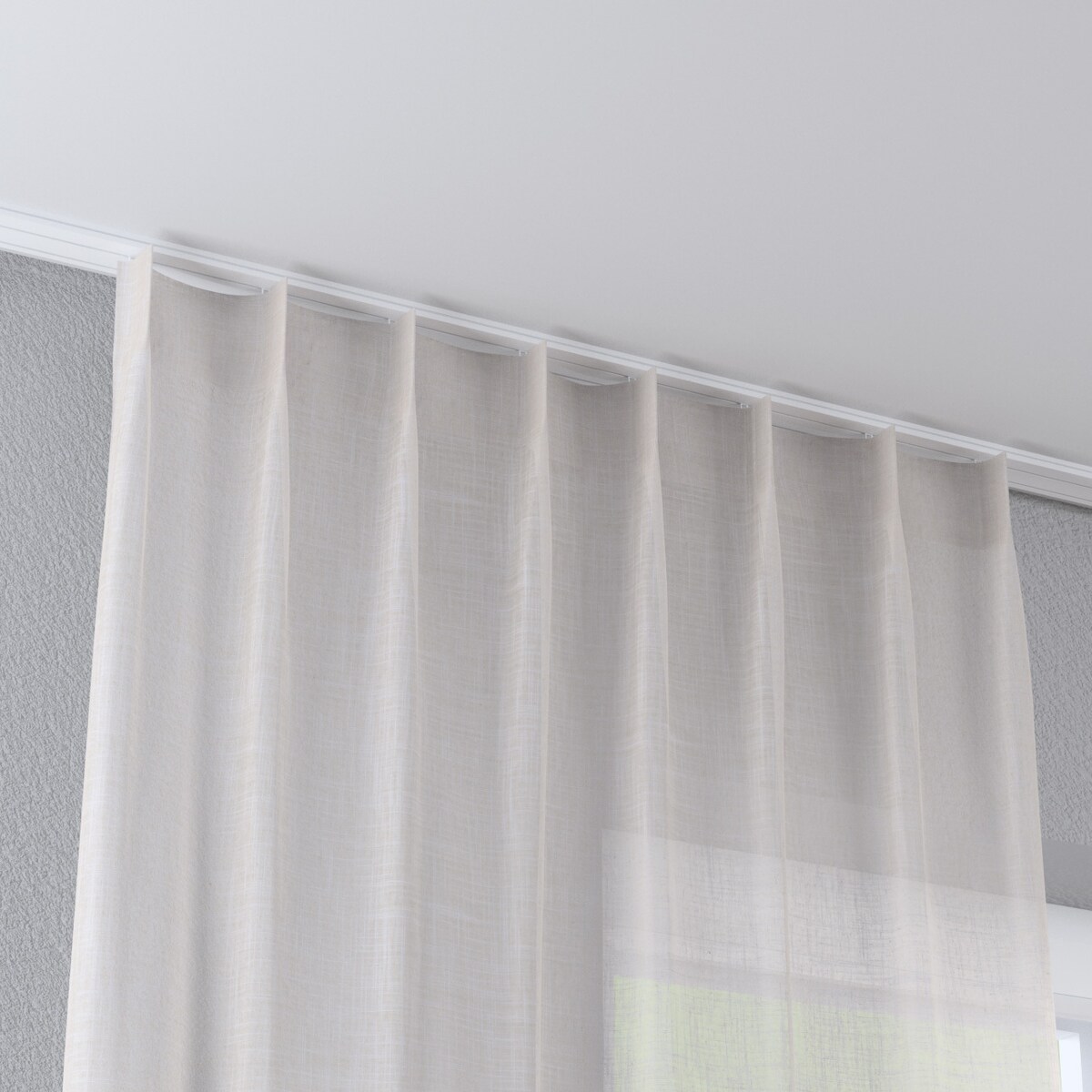 Zasłona na haczykach flex pojedynczych 130x245 beżowy