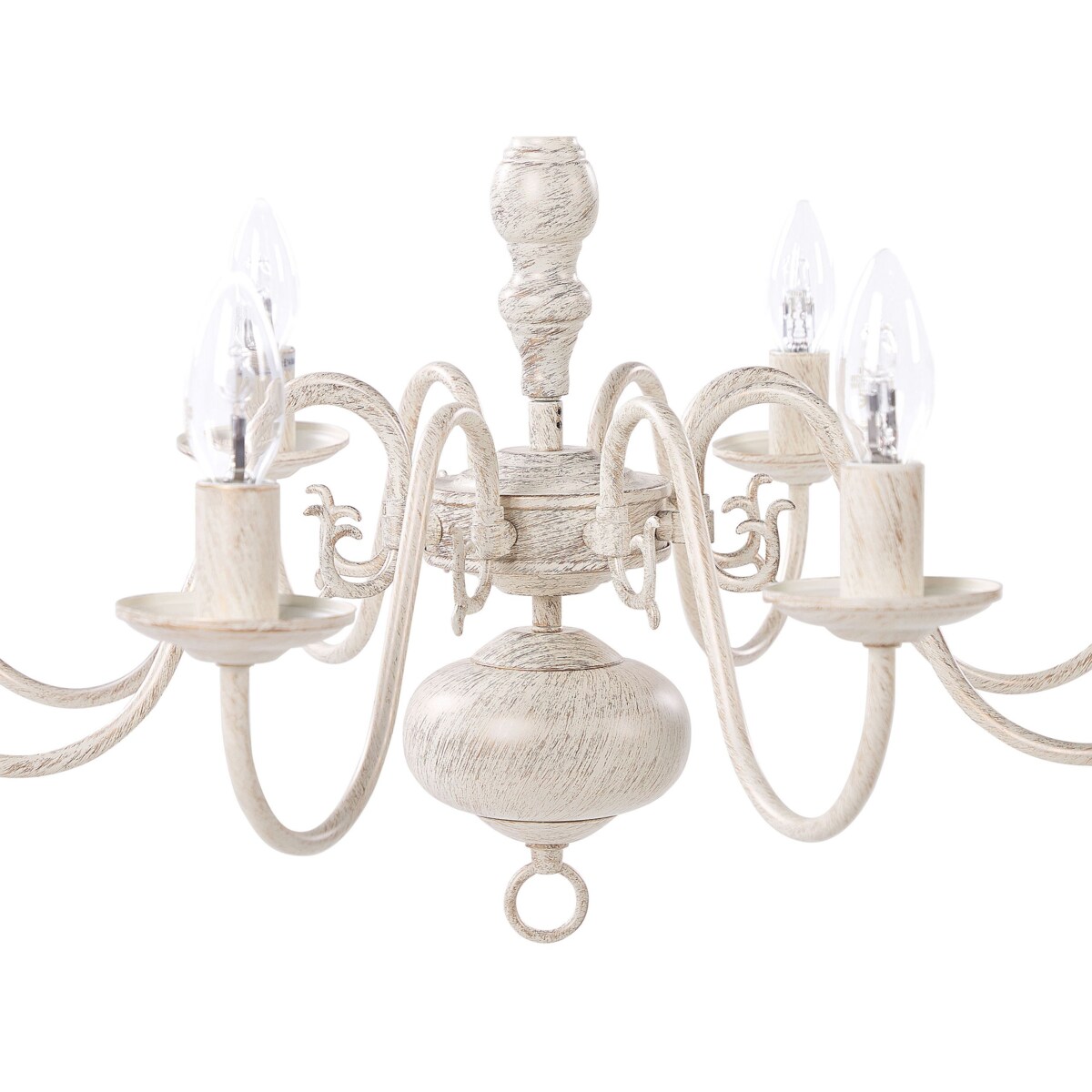 Żyrandol metalowy złamana biel BRITHON