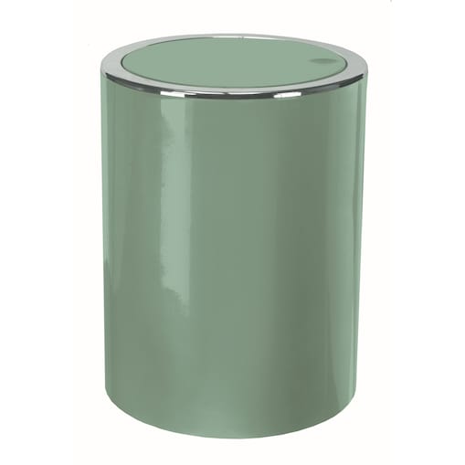 Kleine Wolke Clap Kosz łazienkowy zielony 5 litrów srebrny rant