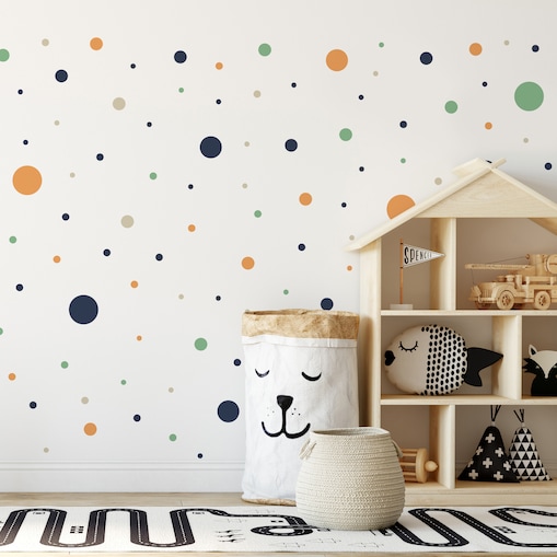 Naklejki KROPKI Kolorowe Groszki Do Pokoju Dziecięcego Zestaw 150szt.
