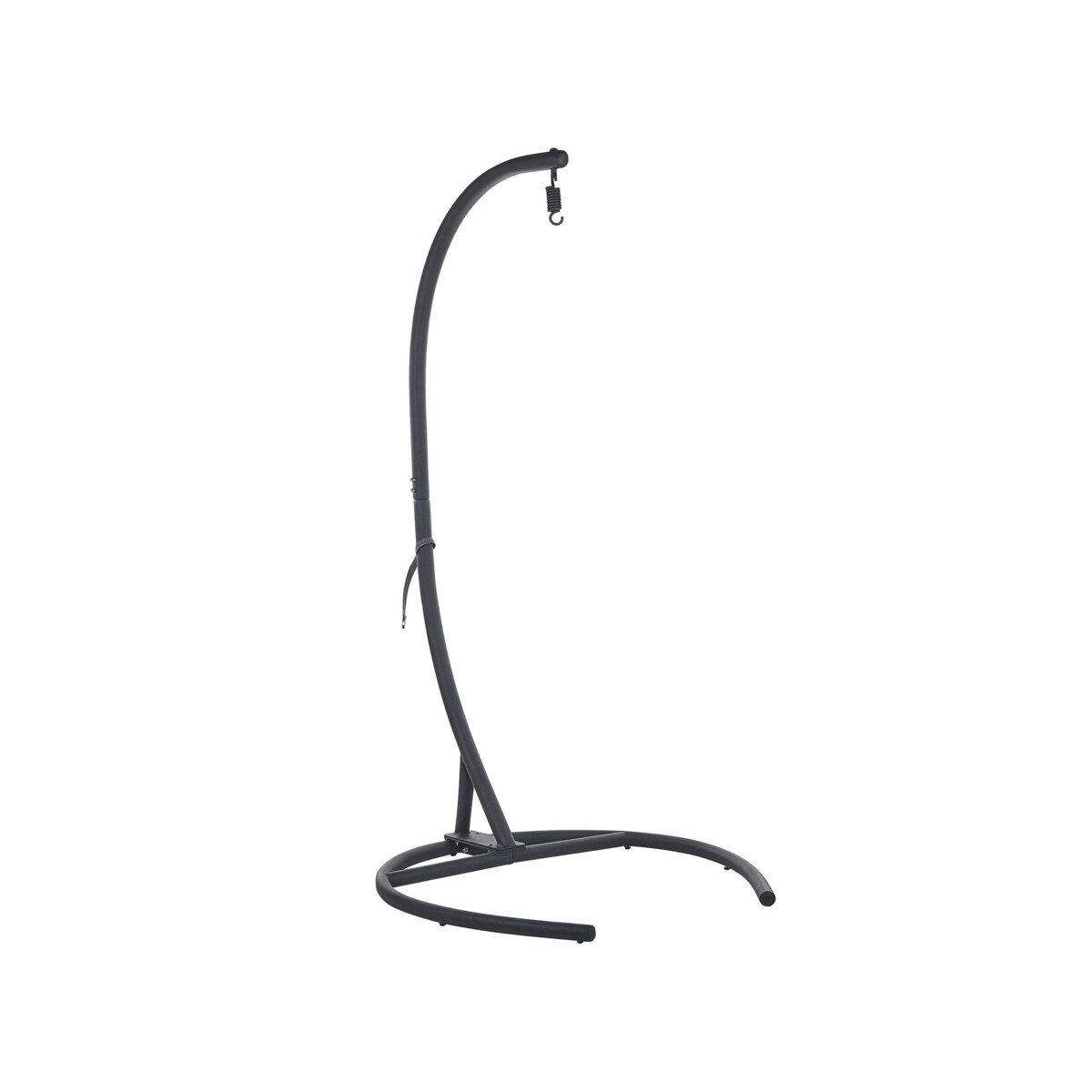 Fotel wiszący ze stojakiem z technorattanu ciemnoszary SESIA