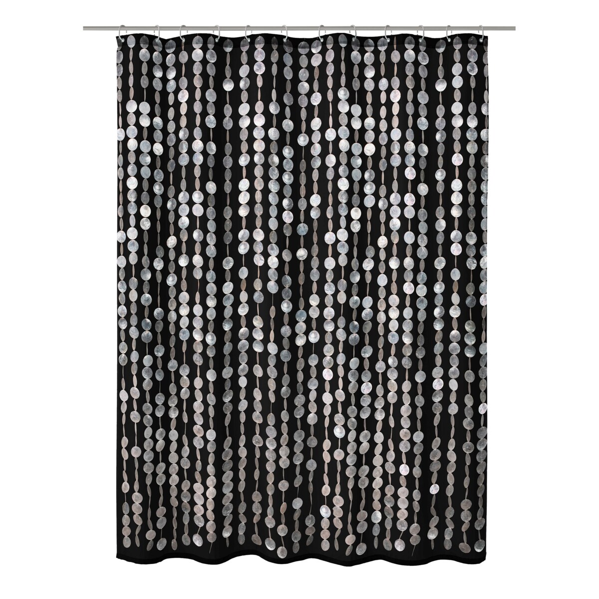Kleine Wolke Perla Tekstylna Zasłona prysznicowa Eco Care czarna perły