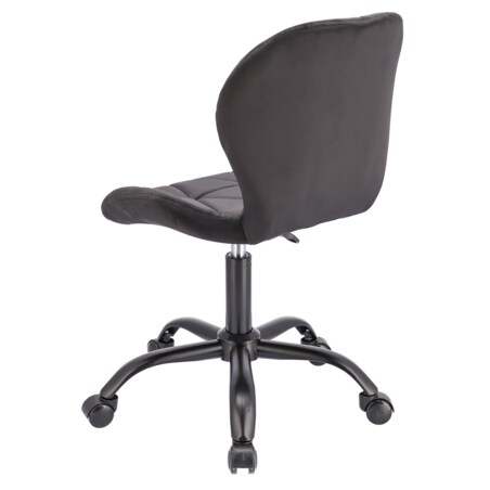 Krzesło biurowe welurowe ENDO czarne