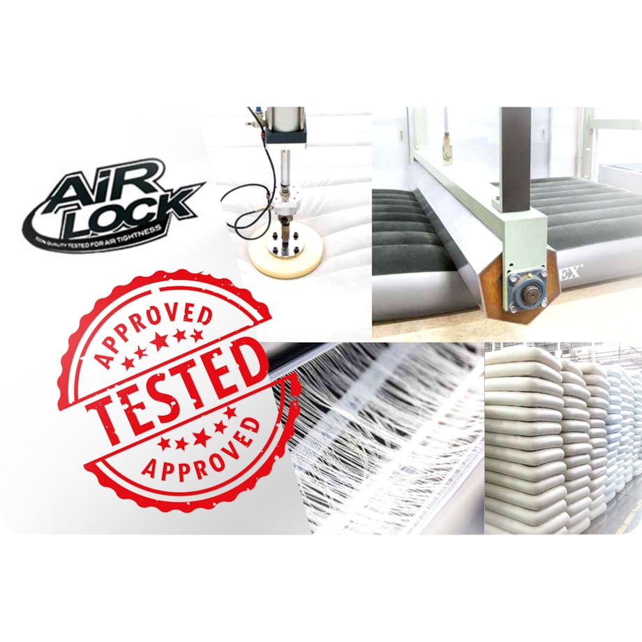 Dmuchany materac welurowy turystyczny Intex 64097